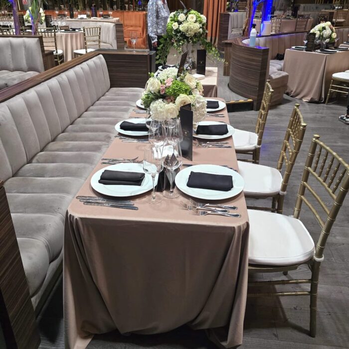 Fata de masa dreptunghiulara Cappuccino evenimente