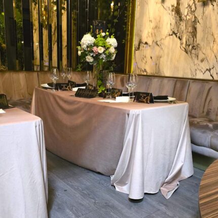 Fata de masa dreptunghiulara Cappuccino evenimente