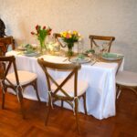 Fata de masa evenimente alba