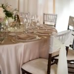 Fata de masa rotunda Cappuccino evenimente