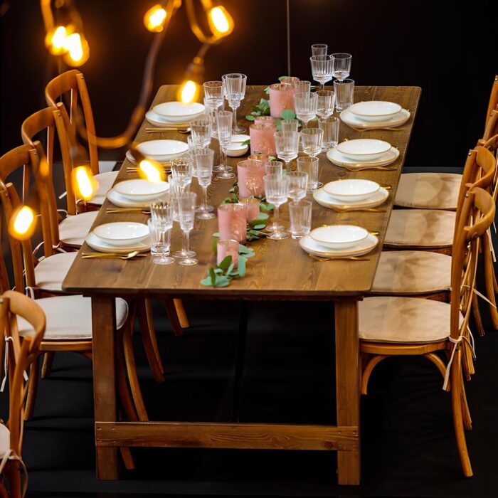 Masa lemn masiv dreptunghiulara Fermette low