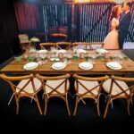 Masa lemn masiv dreptunghiulara Fermette low eveniment