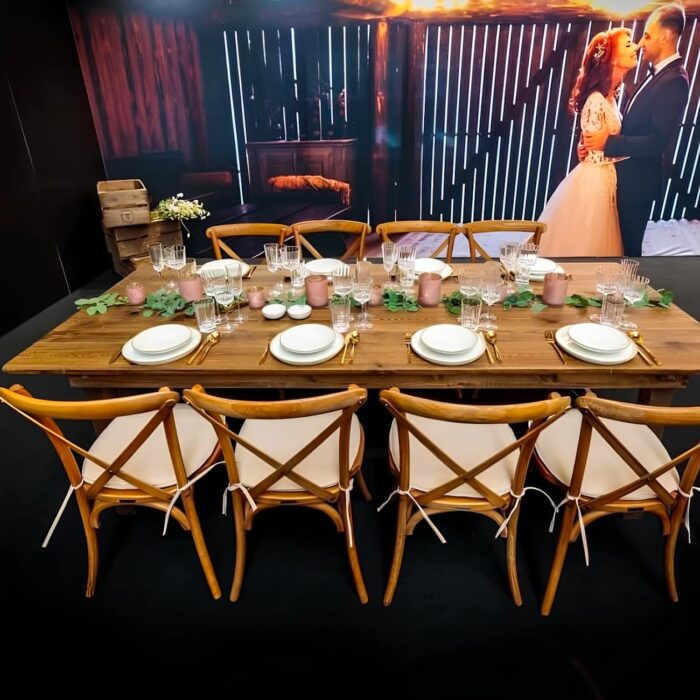 Masa lemn masiv dreptunghiulara Fermette low eveniment