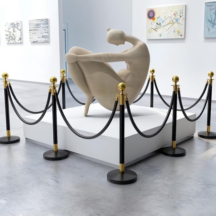 Stalpi inox cu cordon de catifea